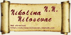 Nikolina Miloševac vizit kartica
